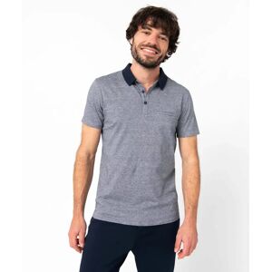 Polo manches courtes a fines rayures homme - M - bleu fonce - GEMO bleu fonce