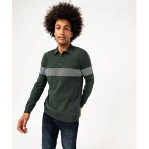 GEMO Pull fine maille à col polo homme - M - vert - GEMO vert