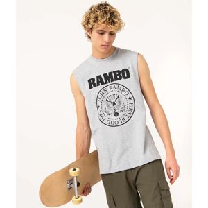 Tee-shirt homme sans manches imprime - Rambo - S - gris clair - RAMBO gris clair