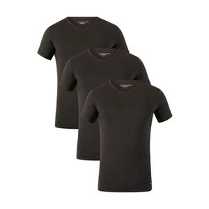 Tommy Hilfiger Homme Lot de 3 T-shirts à col en V Premium Essentials, Noir - Publicité