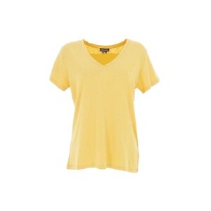 Superdry Tee shirt manches courtes Studios slub emb vee tee yellow Jaune Taille : 38 - Publicité