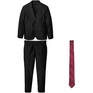 bonprix Costume (Ens. 3 pces.) : veste, pantalon, cravate noir 58/56/50/54/64/48/60/62/52/66