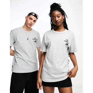 New Balance Essentials T shirt aA  logo Gris Gris L unisex