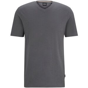 Boss T-shirt en coton mercerisé avec col V Bleu foncé L,S,XL,XXL,XXXL,M - Publicité