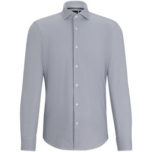 Boss Chemise Regular Fit structurée en matière stretch performante Gris 41 - Publicité