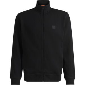 Boss Veste zippée en molleton de coton avec patch logo Noir M,4XL,5XL,6XL,L,S,XL,XXL,XXXL - Publicité