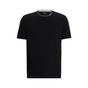 Boss T-shirt Regular Fit en jersey de coton avec col logoté Noir M,L,S,XL - Publicité