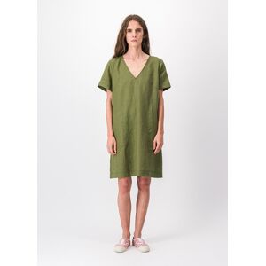 ROBE MARTINE En lin OLIVE L,M,S,XS