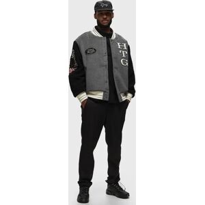 Honor The Gift HTG LETTERMAN JACKET men Bomber Jackets College Jackets black grey en taille:L