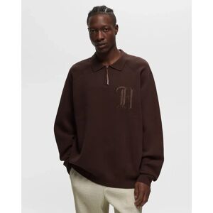 HTG ZIP HENLEY men Half-Zips brown en taille:L