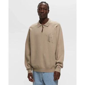 HTG ZIP HENLEY men Half-Zips beige en taille:M