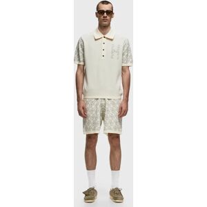 KNIT H PATTERN POLO men Polos beige en taille:M