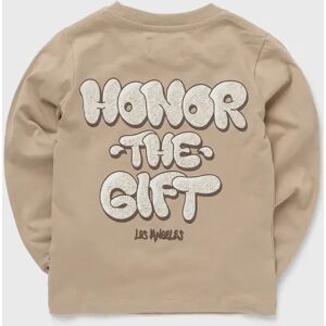 KIDS SCRIPT LS TEE  Tees brown en taille:4-6