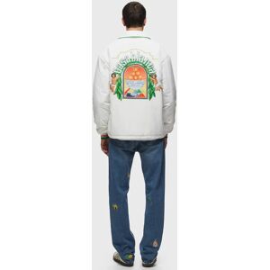 MENS PRINTED POLYESTER WADDED JACKET men Windbreaker white en taille:M