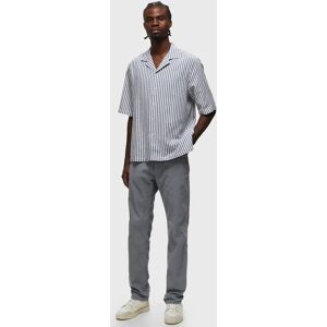 Officine Générale EREN SS TEXTURED COTTON STRIPE SHIRT men Shortsleeves blue white en taille:M