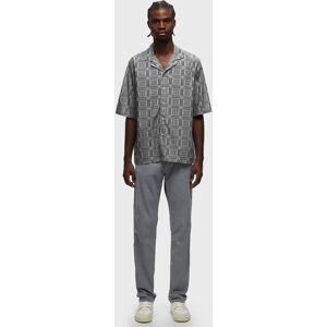 Officine Générale EREN SS ITL CLY CO GEOME PRINT SHIRT men Shortsleeves grey en taille:L