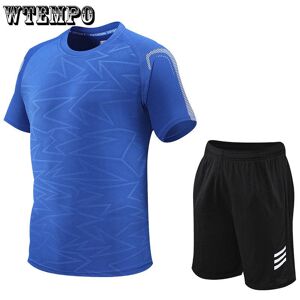WTEMPO M-5XL costume de sport d été costume de Fitness pour hommes en cours d exécution en plein air T-shirt entraînement à manches courtes costume d été - Publicité