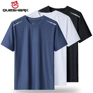 (L-8XL)Été glace soie séchage rapide sport T-Shirt hommes Camping randonnée pêche chemise col rond respirant course Fitness hauts BB673