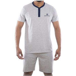 Serge Blanco Ensemble homme Pyjama court T-shirt col tunisien - Publicité