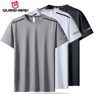 (S-5XL)T-shirt de Sport à séchage rapide pour hommes, ample et élastique, pour entraînement, Fitness, course à pied, randonnée, débardeur à manches courtes, chemise d été MM417