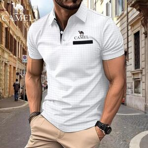 POLO de sport à carreaux Jacquard pour hommes, nouveau POLO à boutons, printemps/été 2024