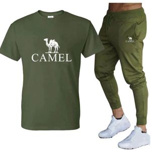 Costume deux pièces T-shirt et pantalon pour hommes, nouvelle tendance, loisirs, sport assorti, nouvelle collection printemps et été