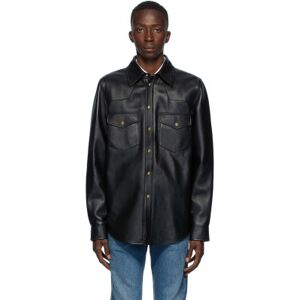 Gucci Blouson en cuir à logo noir Shirt - IT 48 - Publicité