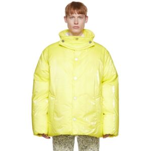 Bottega Veneta Blouson matelassé jaune en nylon - S - Publicité