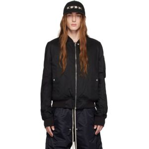 Rick Owens DRKSHDW Blouson aviateur noir à col droit - M - Publicité