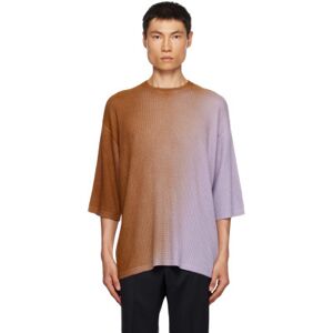 ZEGNA x The Elder Statesman T-shirt brun et mauve à motif dégradé - M - Publicité