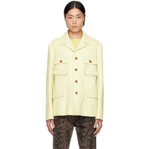 Paul Smith Blouson jaune en cuir édition Commission - S - Publicité