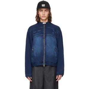 ADER error Blouson Pelter bleu marine en denim - L - Publicité