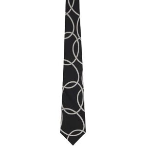 Comme Des Garçons Homme Deux Cravate noir et blanc en soie à motif graphique - UNI - Publicité