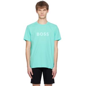 Boss T-shirt bleu à col ras du cou - L - Publicité