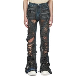 Rick Owens DRKSHDW Jean asymétrique bleu - WAIST US 32 - Publicité