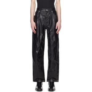 Alexander Wang Pantalon noir en cuir à panneaux - WAIST US 32 - Publicité