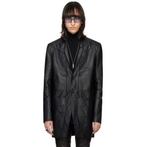 Rick Owens Blouson noir en cuir - Lido - IT 50 - Publicité