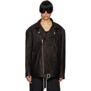 Rick Owens Blouson Luke noir en cuir - UNI - Publicité