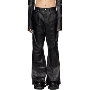 Rick Owens Pantalon Slivered noir en cuir - WAIST US 36 - Publicité