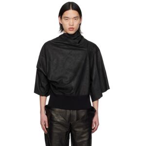 Rick Owens T-shirt Cylinder noir en cuir - IT 48 - Publicité