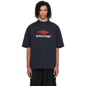 Balenciaga T-shirt noir à logos 3B sports - L - Publicité