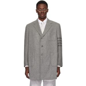 Thom Browne Manteau gris à quatre rayures - 3 - Publicité