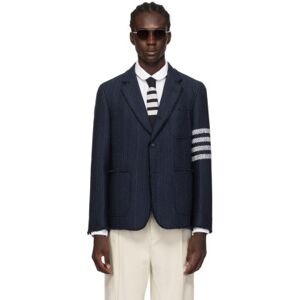 Thom Browne Veston bleu marine à quatre rayures - 5 - Publicité