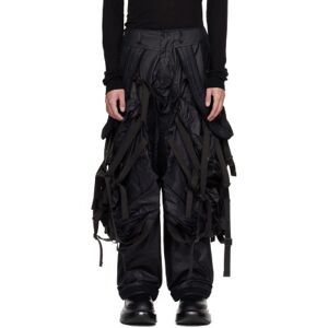 Julius Pantalon cargo noir à empiècements superposés de style sac à dos - 3 - Publicité