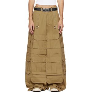 VETEMENTS Pantalon cargo beige à poches - WAIST US 30 - Publicité