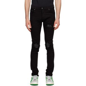 Amiri Jean MX1 noir à appliqués en verre taillé - WAIST US 32 - Publicité