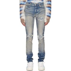 Amiri Jean MX-1 bleu à ornements en verre taillé - WAIST US 32 - Publicité