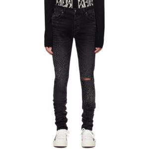 Amiri Jean Shotgun noir à appliqués en verre taillé - WAIST US 32 - Publicité