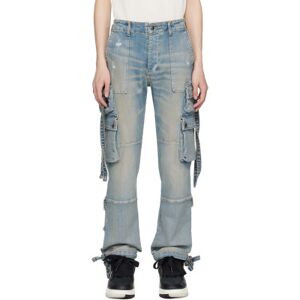 Amiri Pantalon cargo utilitaire bleu en denim - WAIST US 32 - Publicité