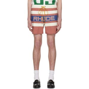 Rhude Short de sport Pavil rouge et blanc cassé - XXL - Publicité